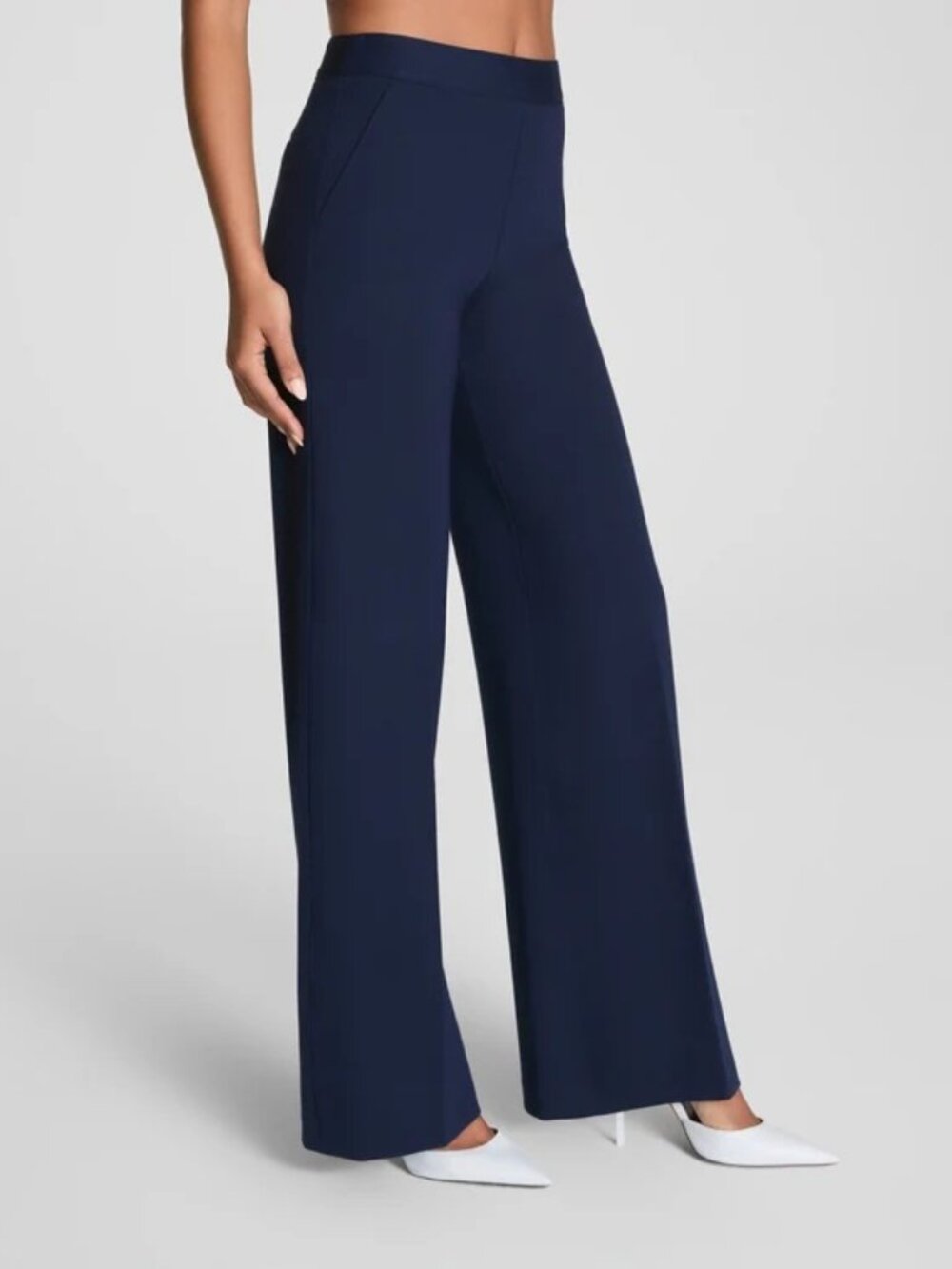SPANX SPANXsupersmooth® PerfectFit Ponte Wide Leg Pant Size M Navy